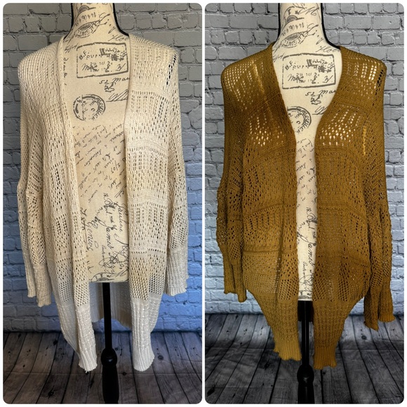 Three Bird Nest Open-Knit Cardigans - Picture 1 of 11